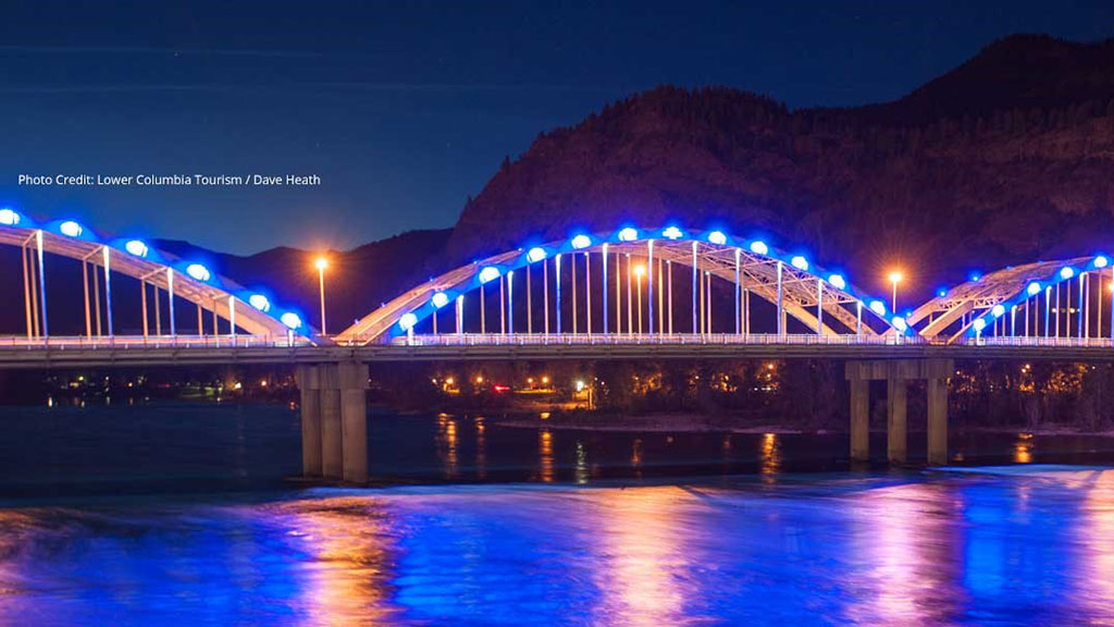 Trail Bridge at Night